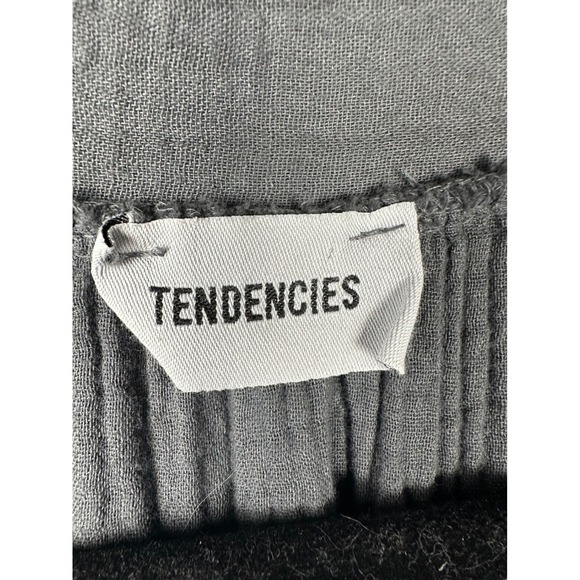 Tendencies Gauze Dress Womens One Size Grey Tiered Babydoll Mini Made in Italy - Picture 3 of 13